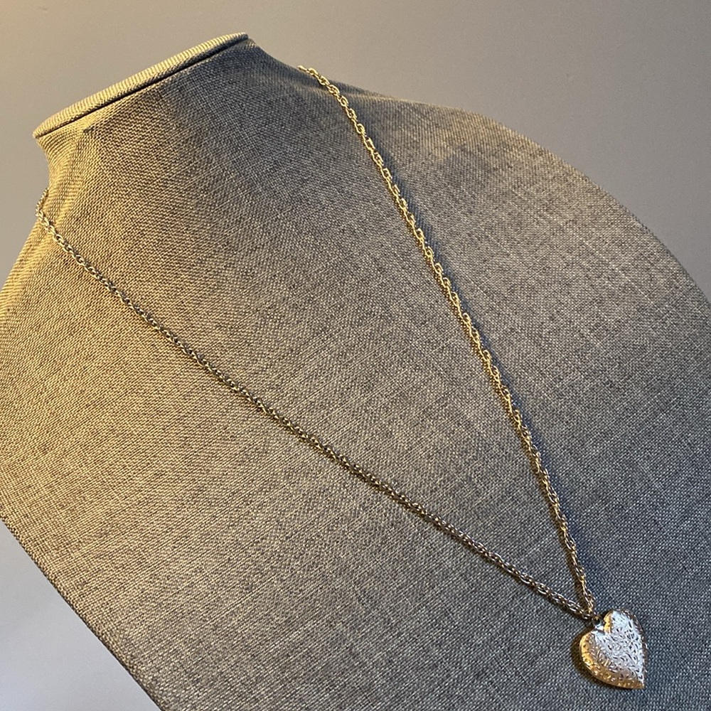 Silver Heart Locket Necklace